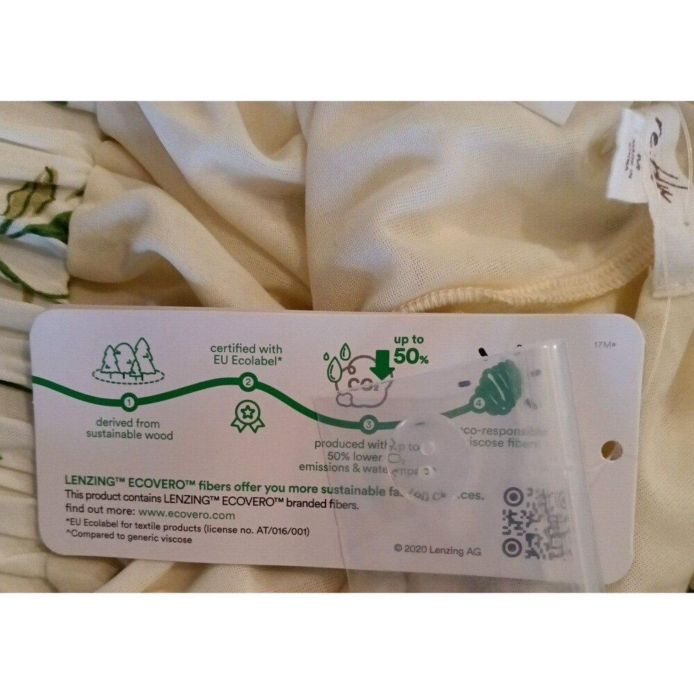 Babydoll Sundress Cottage Coastal Boho Shabby Eco Vero Fiber Beachy Dress Medium - Picture 13 of 16